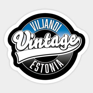 estonia Viljandi vintage logo Sticker